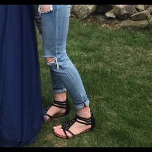 Black Tribal Sandals